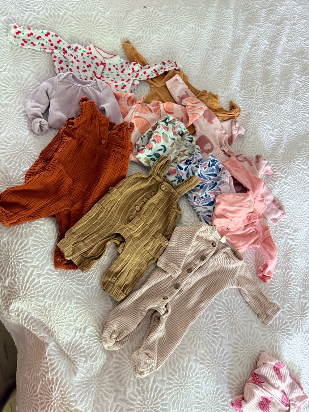 0-3 Months Mixed Baby Girls Clothing Set - Neutrals & Pastels